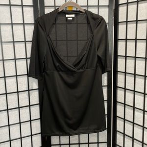 Request, Short Sleeve Top Size L, Black EUC